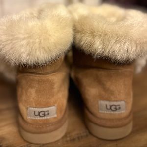 Uggs with cuff fur- Tan size 8 worn lovingly. Smoke and pet free home.